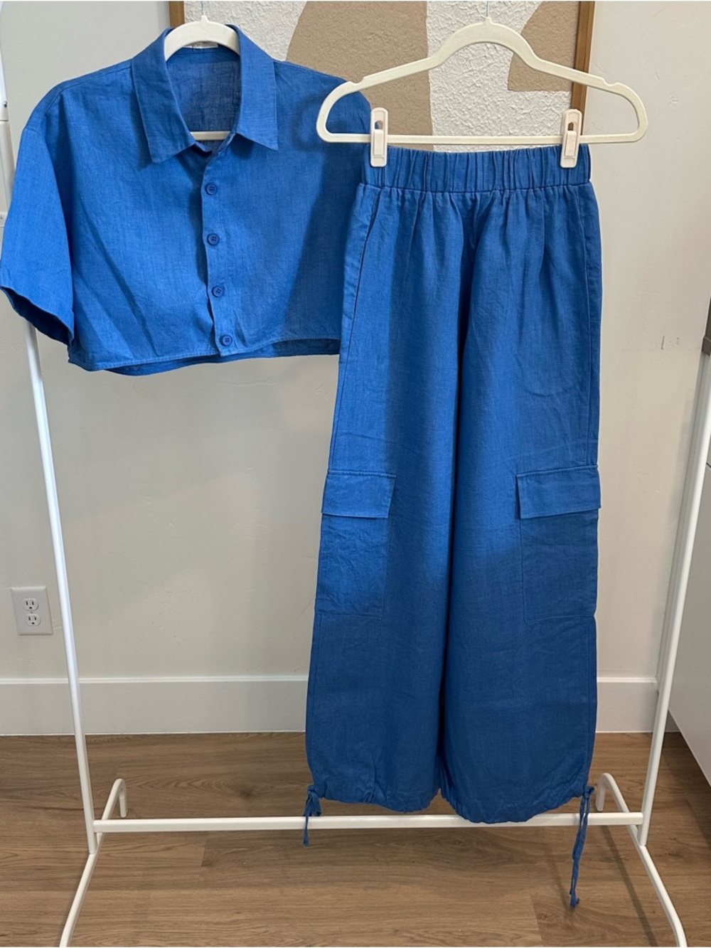 Hendriks The Brand Cobalt Blue 100% Linen Set